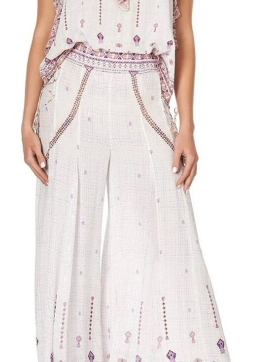 Camilla flares with lace up side, size XL, silk - Picture 2 of 8
